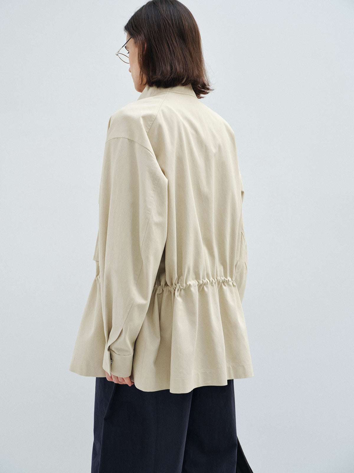 STAND COLLAR VINTAGE UTILITY JACKET