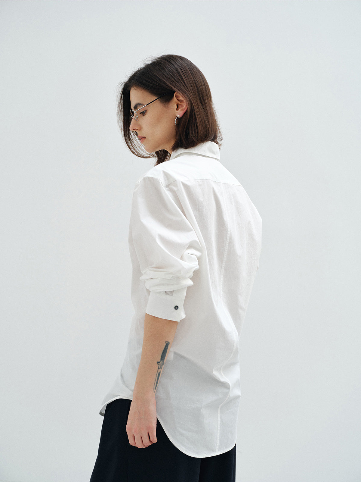 HIGH-DENSITY COTTON WAISTED SHIRT