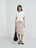 VINTAGE FADED COTTON STRAIGHT SKIRT