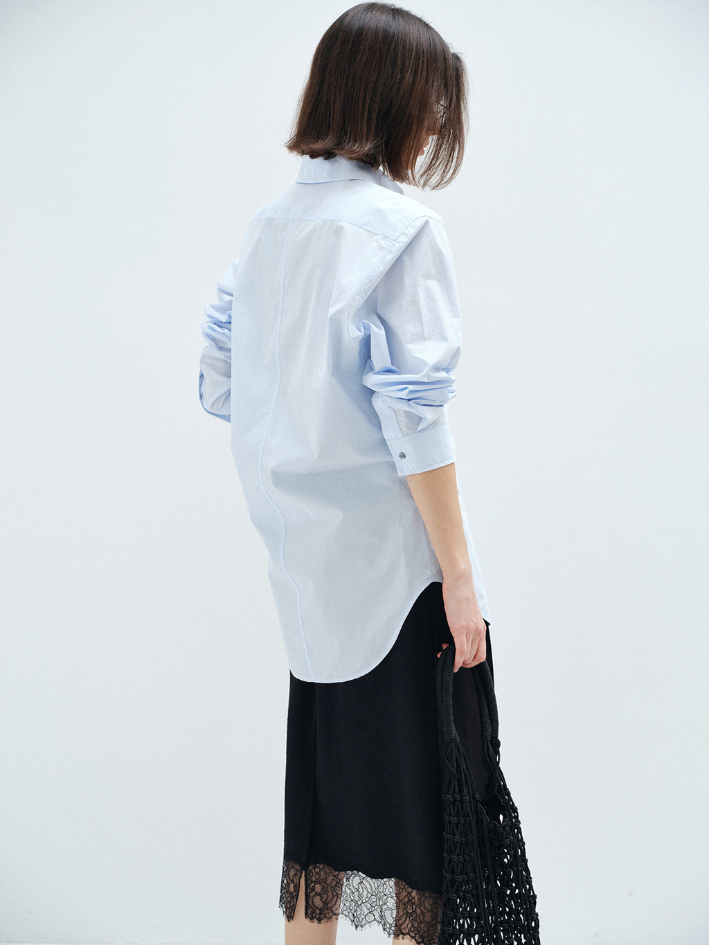 HIGH-DENSITY COTTON WAISTED SHIRT