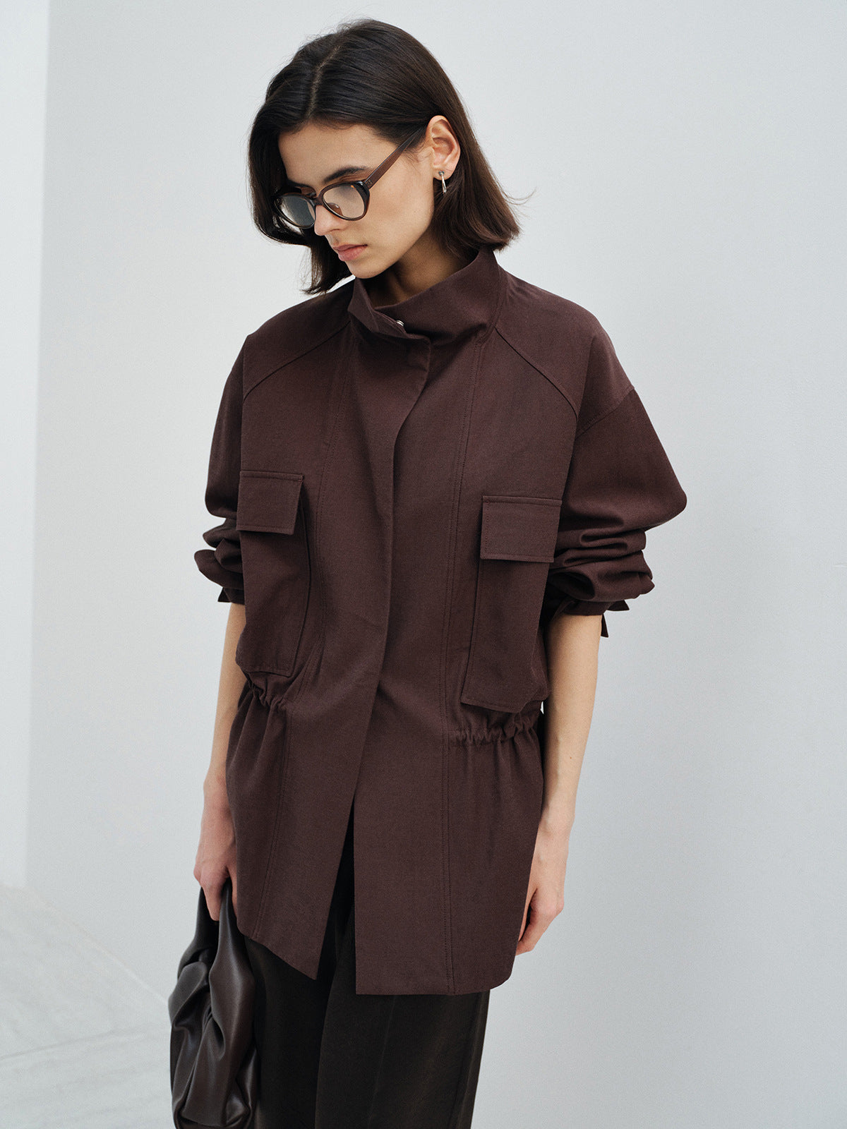 STAND COLLAR VINTAGE UTILITY JACKET