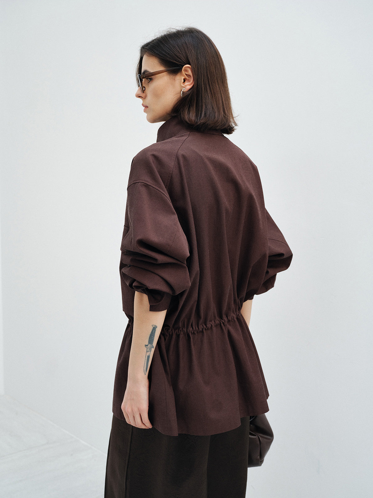 STAND COLLAR VINTAGE UTILITY JACKET