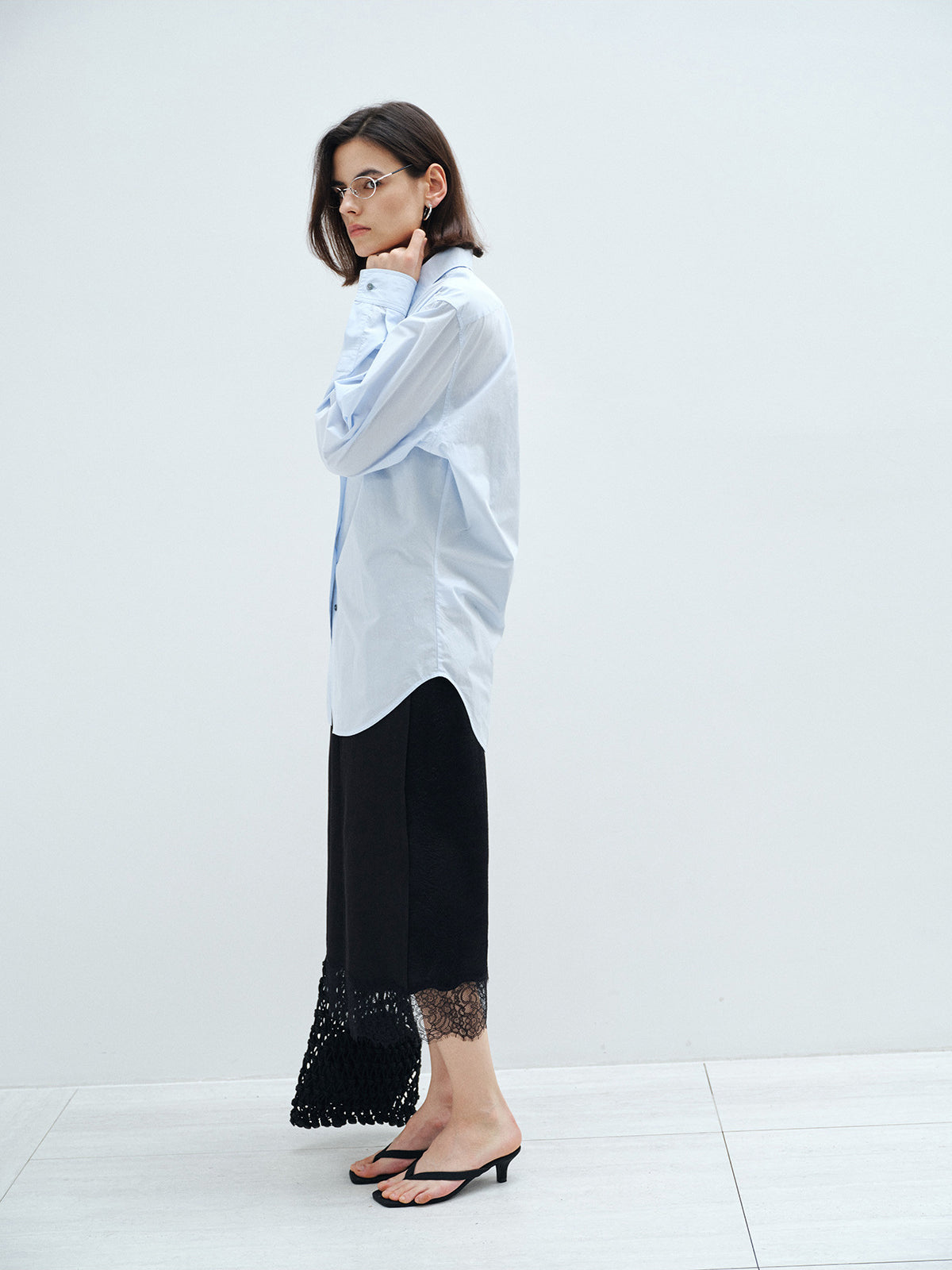 HIGH-DENSITY COTTON WAISTED SHIRT