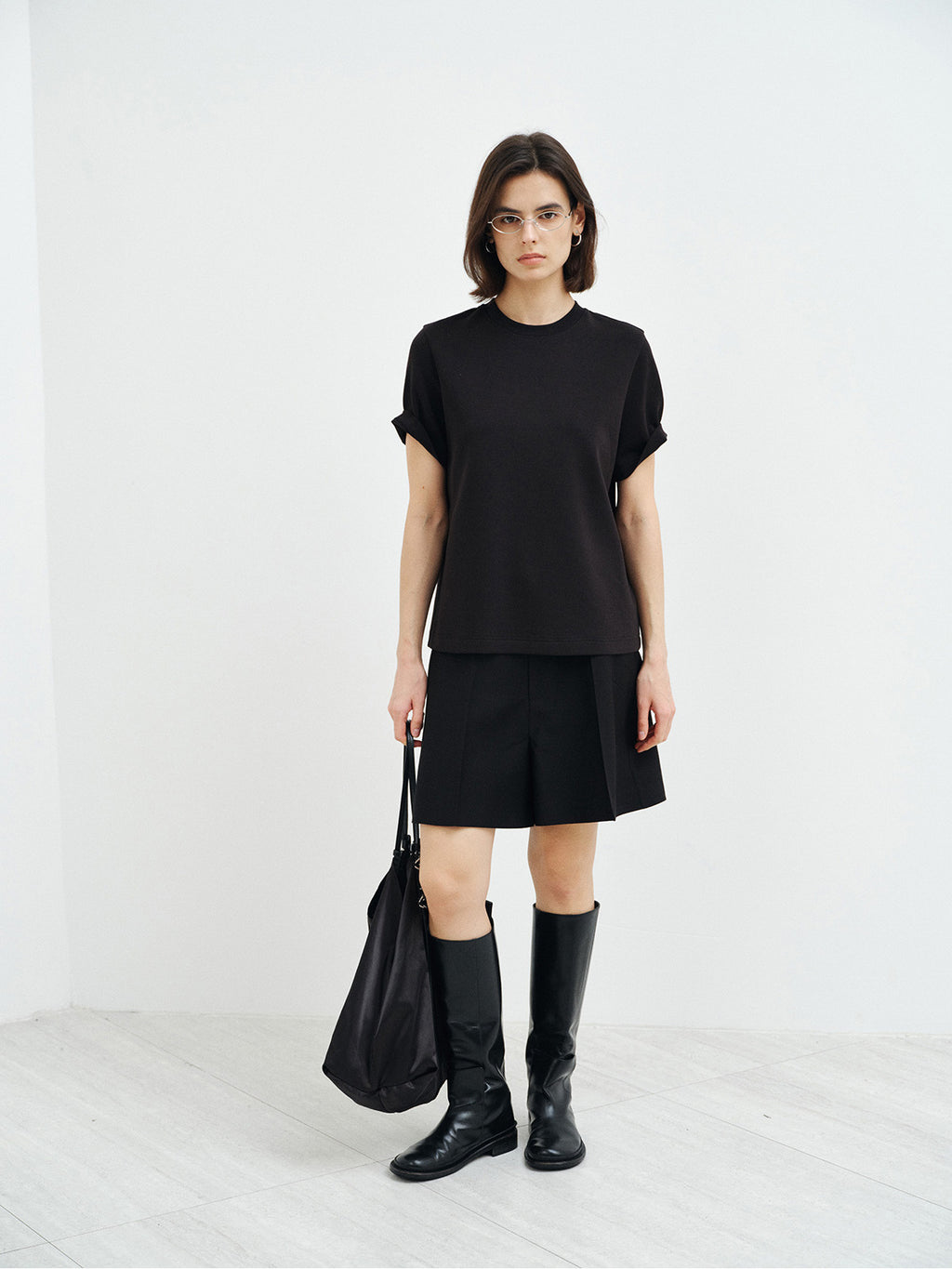 TENCEL WOOL BLEND PLEATED A-LINE CULOTTES