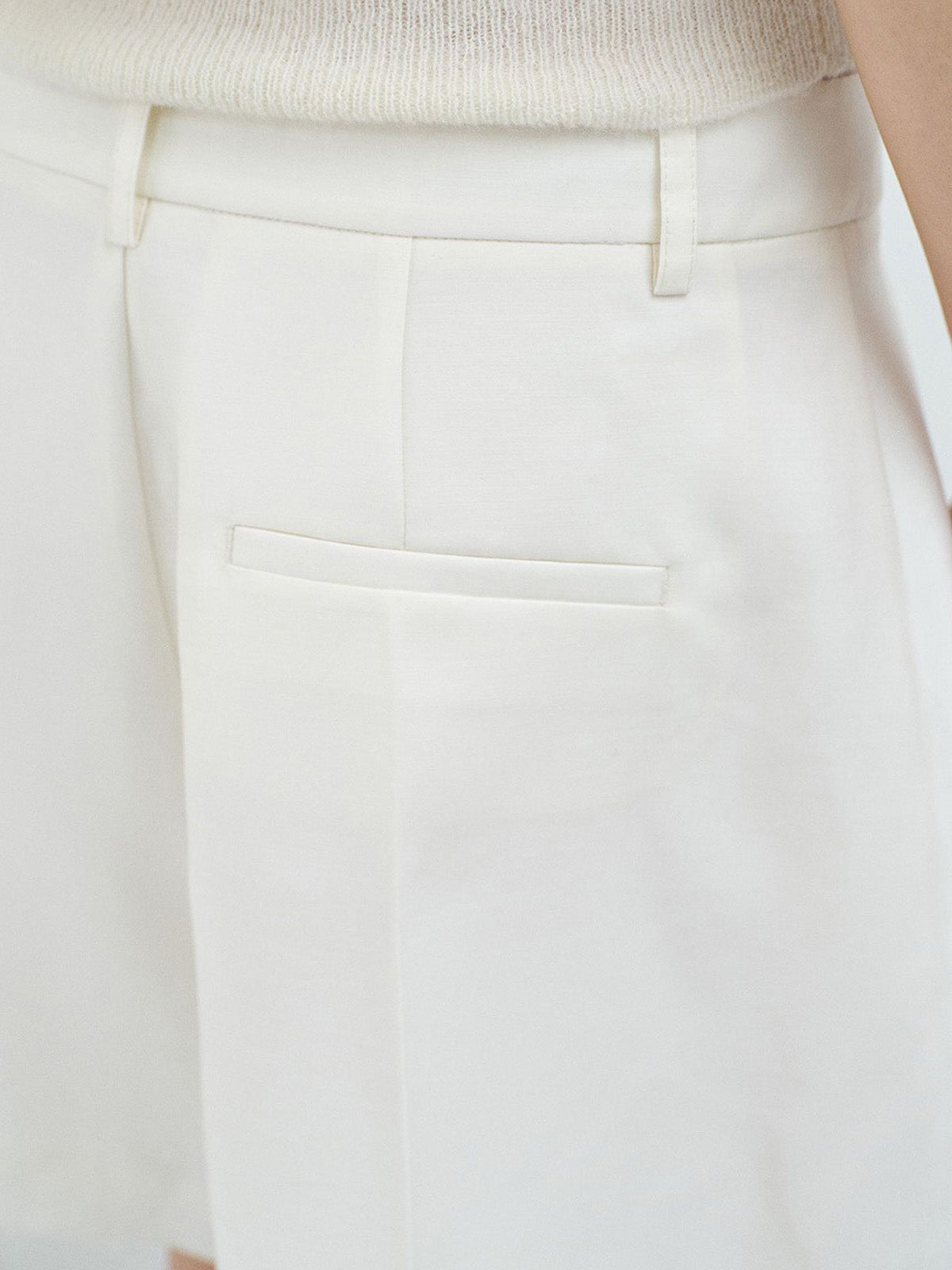 TENCEL WOOL BLEND PLEATED A-LINE CULOTTES