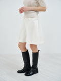 TENCEL WOOL BLEND PLEATED A-LINE CULOTTES