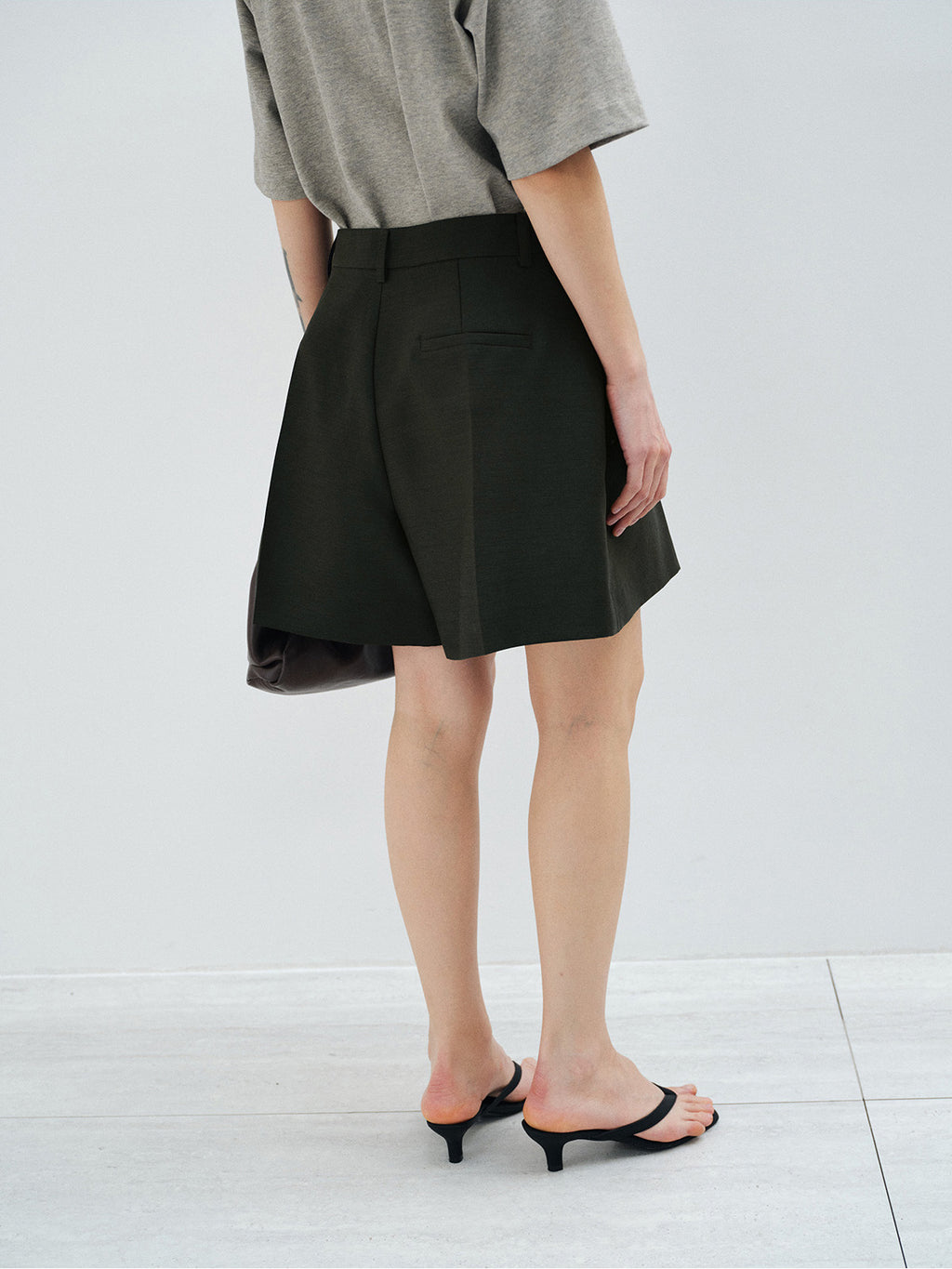 TENCEL WOOL BLEND PLEATED A-LINE CULOTTES