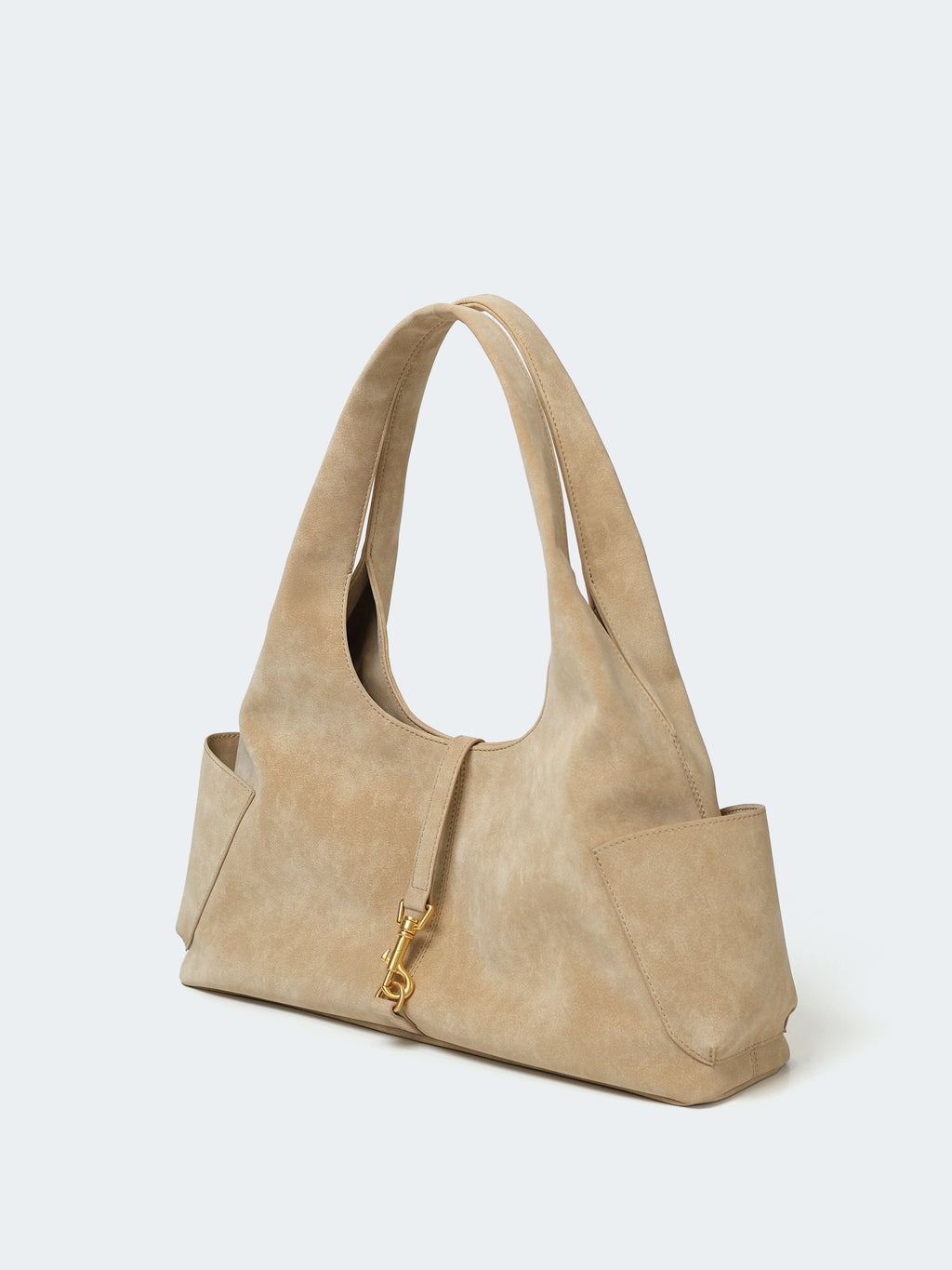 SUEDE-EFFECT HOBO SHOULDER BAG-SWAY 90