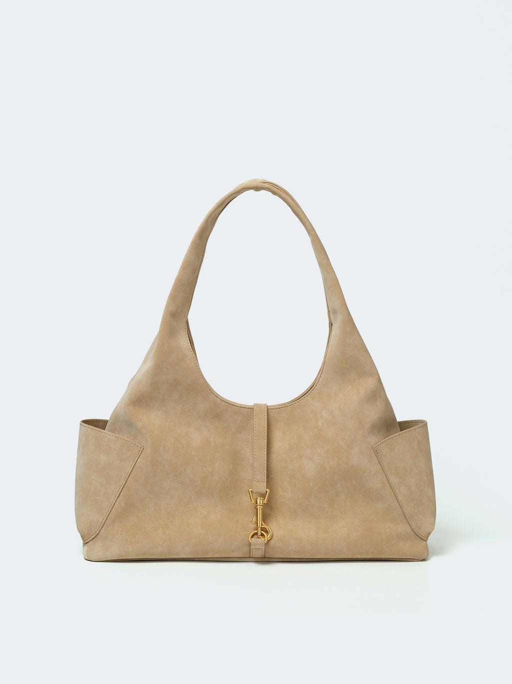 SUEDE-EFFECT HOBO SHOULDER BAG-SWAY 90