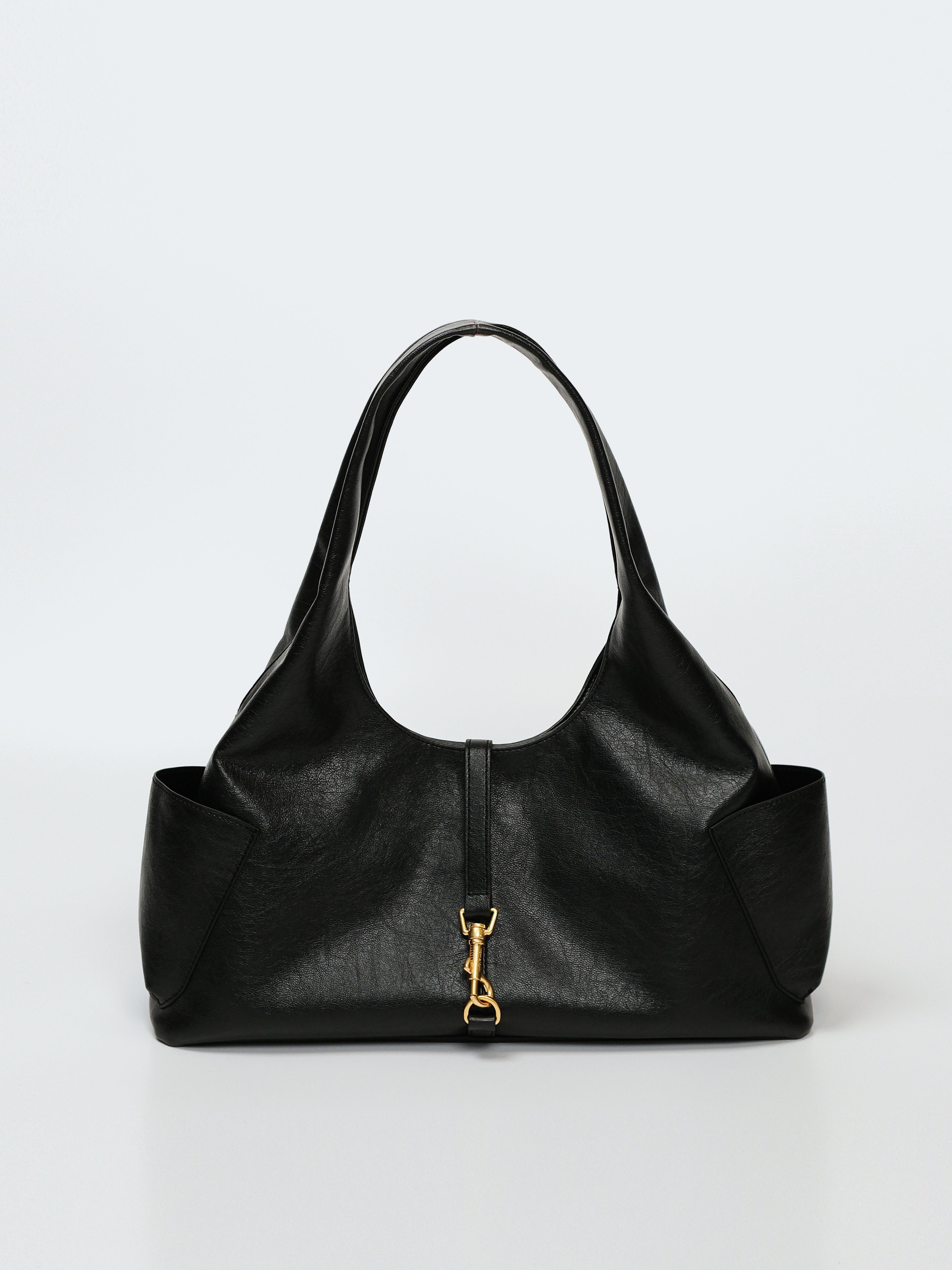 SUEDE-EFFECT HOBO SHOULDER BAG-SWAY 90